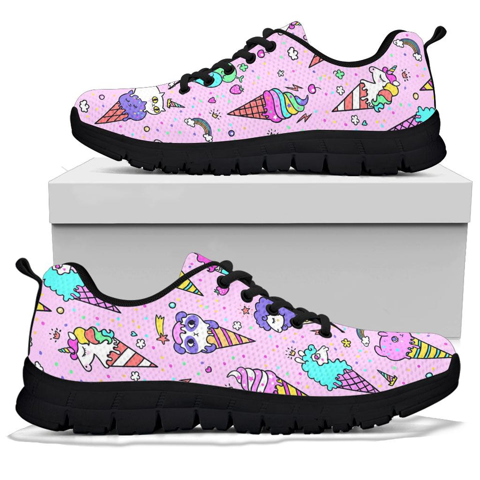 Cute Ice Cream Cone Animal Pattern Women'S Sneaker Shoes Pillow