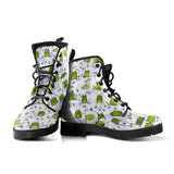 Sketch Funny Frog Pattern Leather Boots