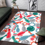 Watercolor Bowling Pattern Area Rug