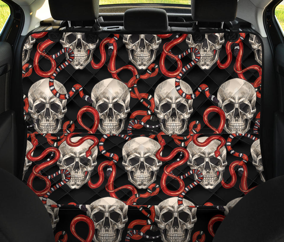 Red Snake Skull Pattern Dog Car Seat Covers