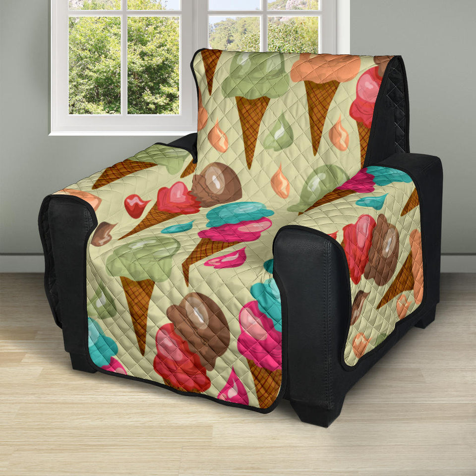 Colorful ice cream pattern Recliner Cover Protector