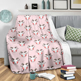 Cute Goat Pattern Premium Blanket