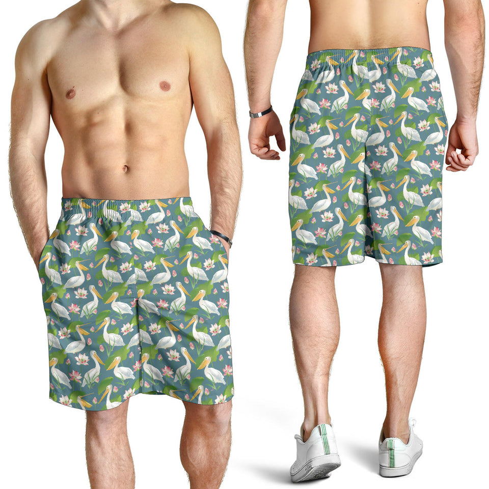 Pelican Pattern Print Design 04 Men Shorts