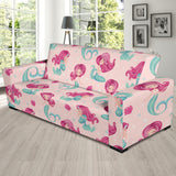 Cute Little Mermaid Pattern Sofa Slipcover