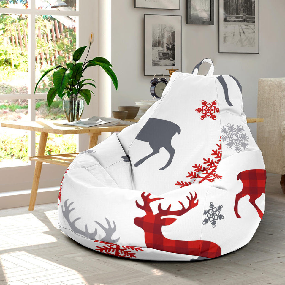 Deer Tree Snowflakes Chrismas Pattern Bean Bag Cover