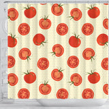 Tomato Dot Background Shower Curtain Fulfilled In US