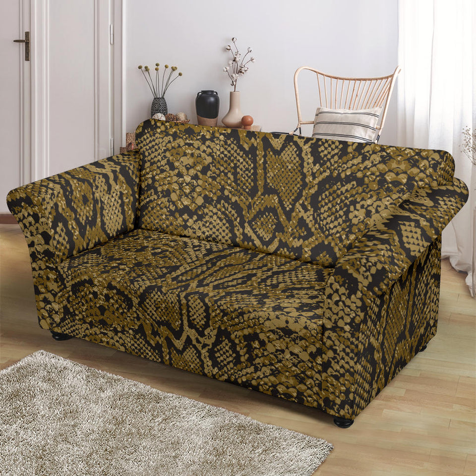 Snake Skin Pattern Loveseat Couch Slipcover