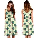 Snail Pattern Print Design 04 Sleeveless Midi Dress