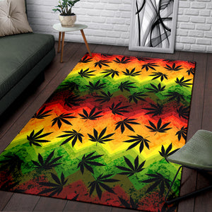 Canabis Marijuana Weed Pattern Print Design 03 Area Rug