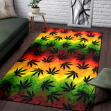 Canabis Marijuana Weed Pattern Print Design 03 Area Rug