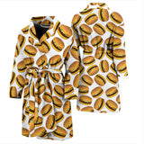 Hamburger Pattern Print Design 03 Men's Bathrobe