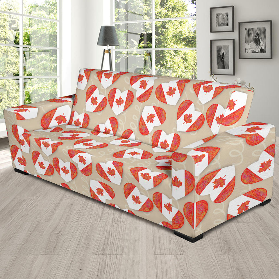 Canada Pattern Print Design 01 Sofa Slipcover