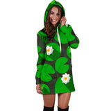 Frog Waterlily Pattern Women'S Hoodie Dress