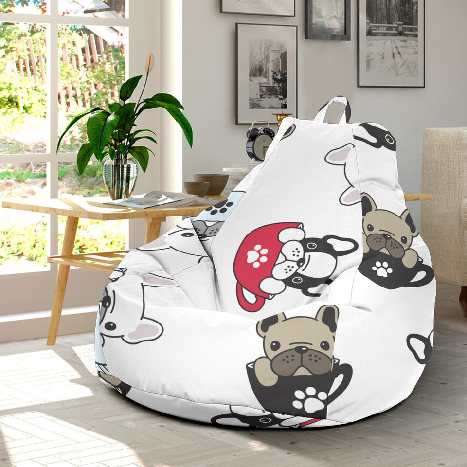 French Bulldog Cup Paw Pattern Bean Bag Cover