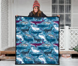 Whale Design Pattern Premium Quilt