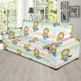 Cute Hand Drawn Mermaid Sofa Slipcover