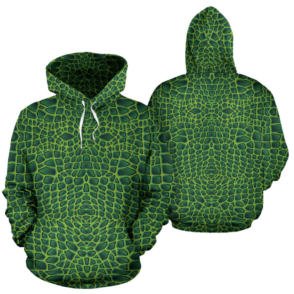 Crocodile Skin Printed Men Women Pullover Hoodie