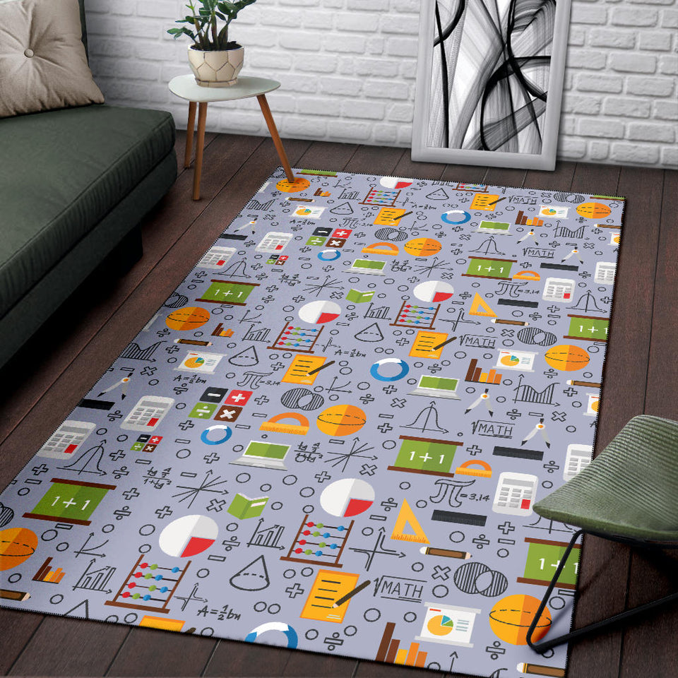 Math Pattern Print Design 04 Area Rug