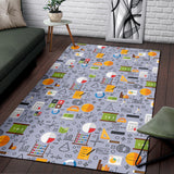 Math Pattern Print Design 04 Area Rug