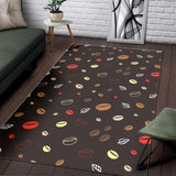 Coffee Bean Leave Pattern Area Rug