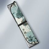 Dragonfly Butterfly Plants Insect Flower Vintage Style Pattern Car Sun Shade