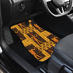 Egypt Hieroglyphics Pattern Print Design 05 Front Car Mats