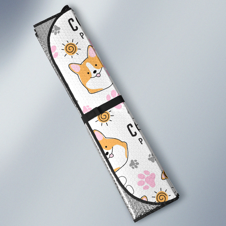 Corgi Dog Pattern Car Sun Shade