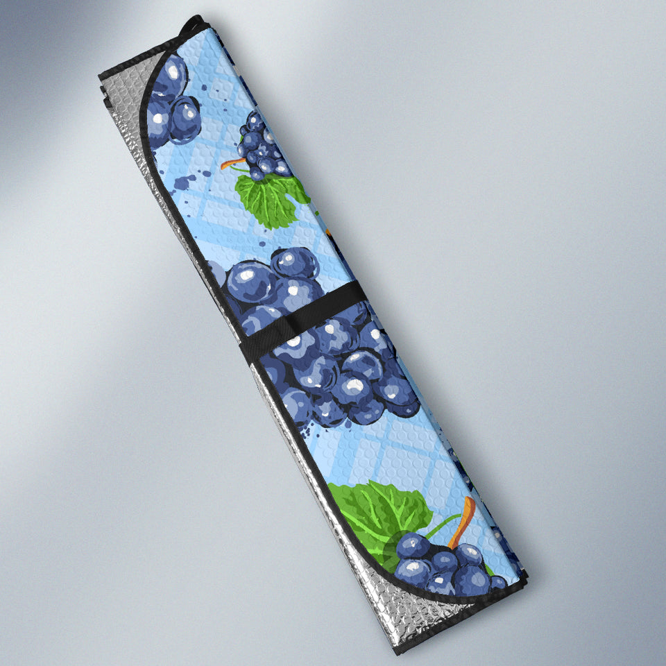 Watercolor Grape Pattern Car Sun Shade