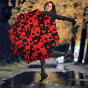 Casino Cards Suits Pattern Print Design 02 Umbrella
