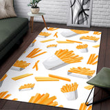 French Fries White Paper Box Pattern Area Rug