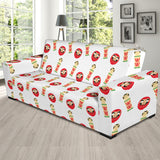 Daruma Japanese Wooden Doll Sofa Slipcover