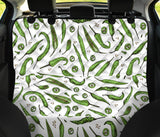 Hand Drawn Sketch Style Green Chili Peppers Pattern Dog Car Seat Covers