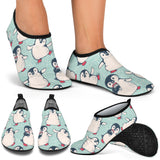 Cute Penguin Pattern Aqua Shoes