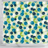 Blueberry Flower Pattern Shower Curtain Fulfilled In US