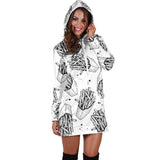 Hand Drawn French Fries Pattern Women'S Hoodie Dress