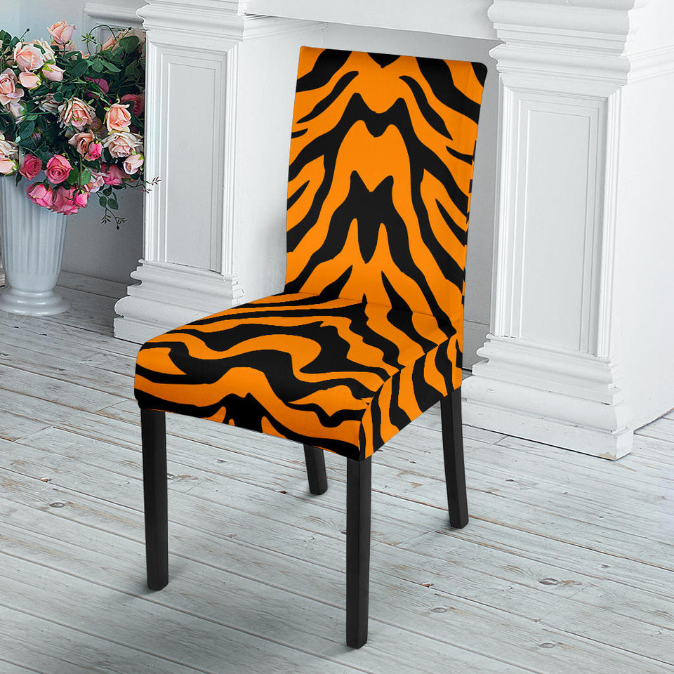 Bengal Tigers Skin Print Pattern Dining Chair Slipcover