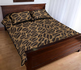 Coffee bean on brown background Quilt Bed Set