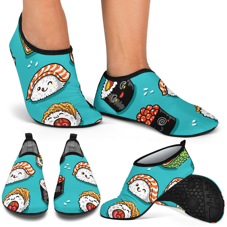 Cute Sushi Pattern Aqua Shoes