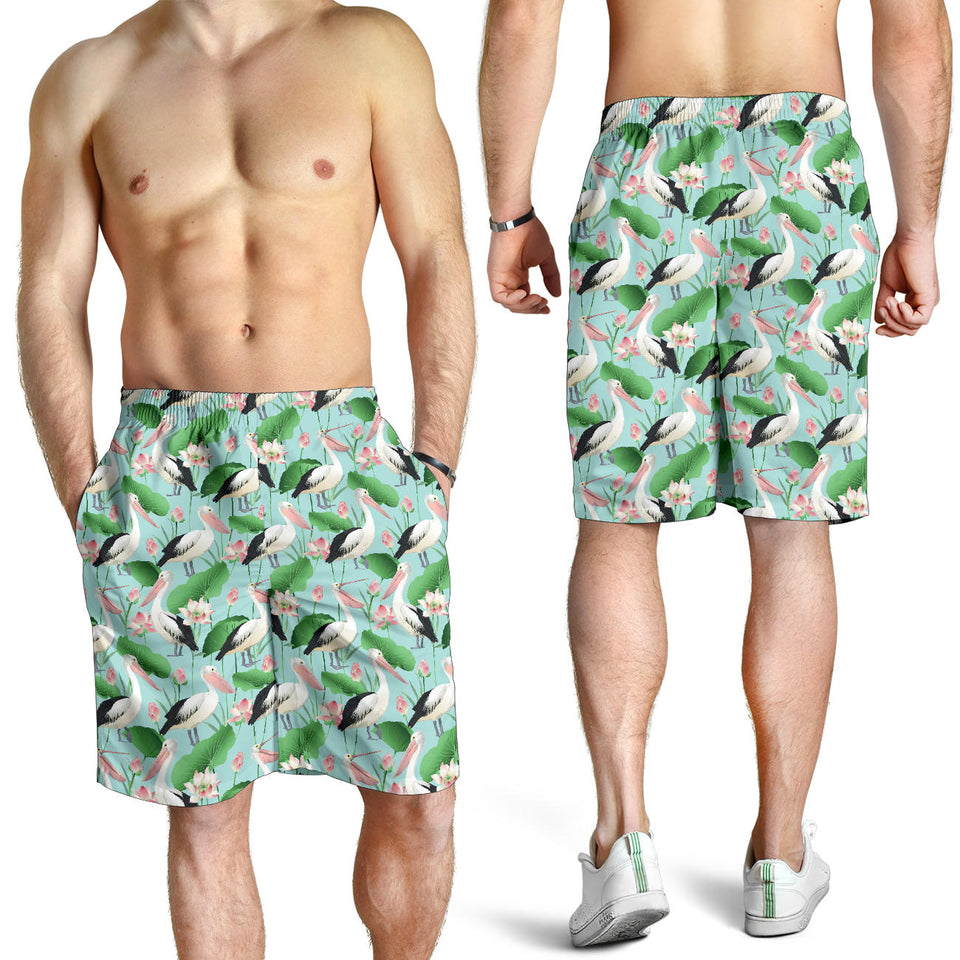 Pelican Pattern Print Design 01 Men Shorts