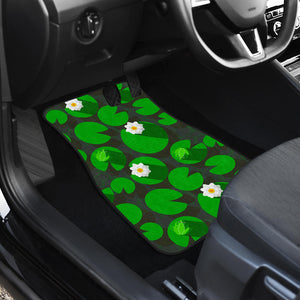 Frog Waterlily Pattern Front Car Mats