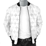 Airplane Print Pattern Men'S Bomber Jacket