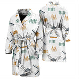 Windmill Pattern Men'S Bathrobe