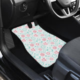 Clock Time Pattern Blackground Front Car Mats