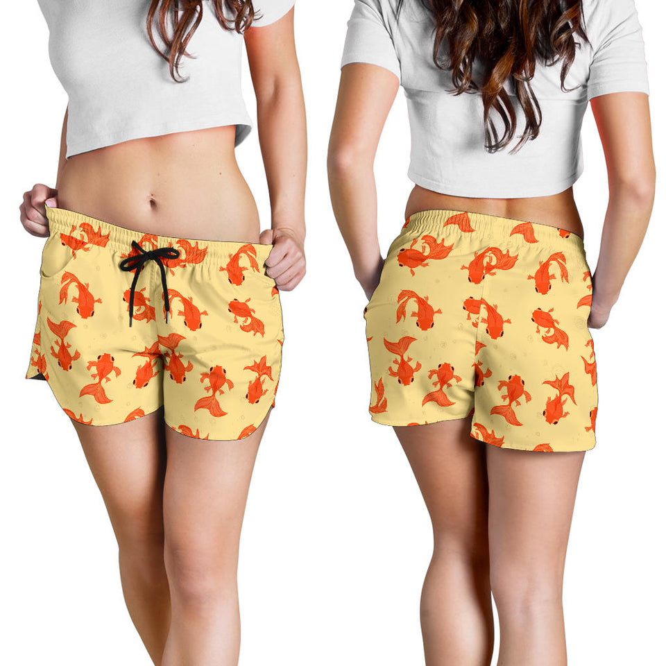 Goldfish Pattern Print Design 02 Women Shorts