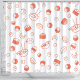 Sushi Pattern Shower Curtain Fulfilled In US