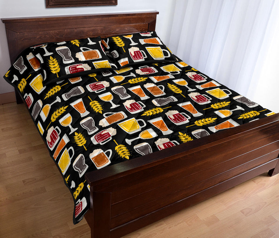 Beer type pattern Quilt Bed Set
