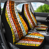 Egypt Hieroglyphics Pattern Print Design 01 Universal Fit Car Seat Covers