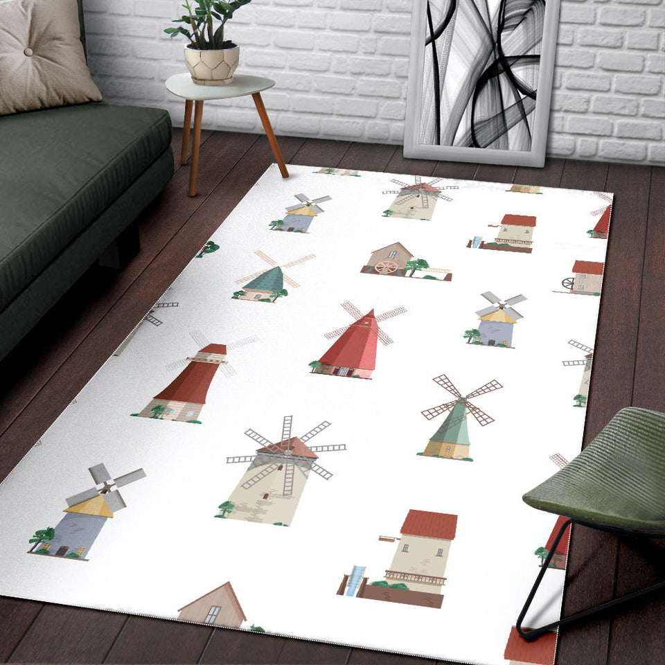 Windmill Design Pattern Area Rug