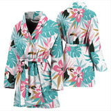 Toucan Tropical Flower Leave Pattern Women'S Bathrobe