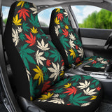 Canabis Marijuana Weed Pattern Print Design 02 Universal Fit Car Seat Covers